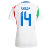 Italien Federico Chiesa #14 Fußballbekleidung Auswärtstrikot Damen EM 2024 Kurzarm